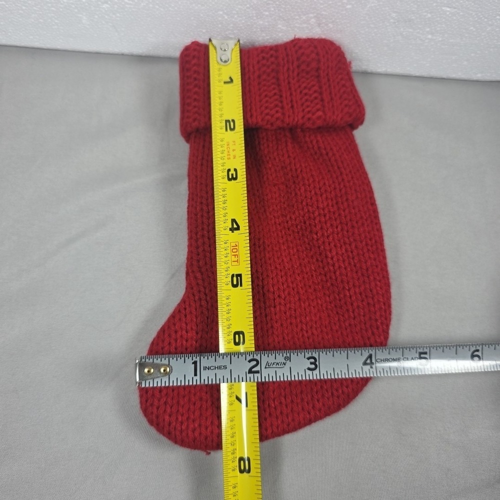 Letter M‎ Wondershop Monogram Mini Christmas Stocking Initial Red Knit Target - Picture 2 of 2